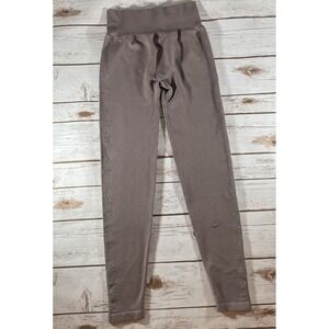 Victoria's Secret Pink HighWaist Seamless Leggings Taupe Sparkle Checkered SZ XS